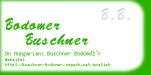 bodomer buschner business card
